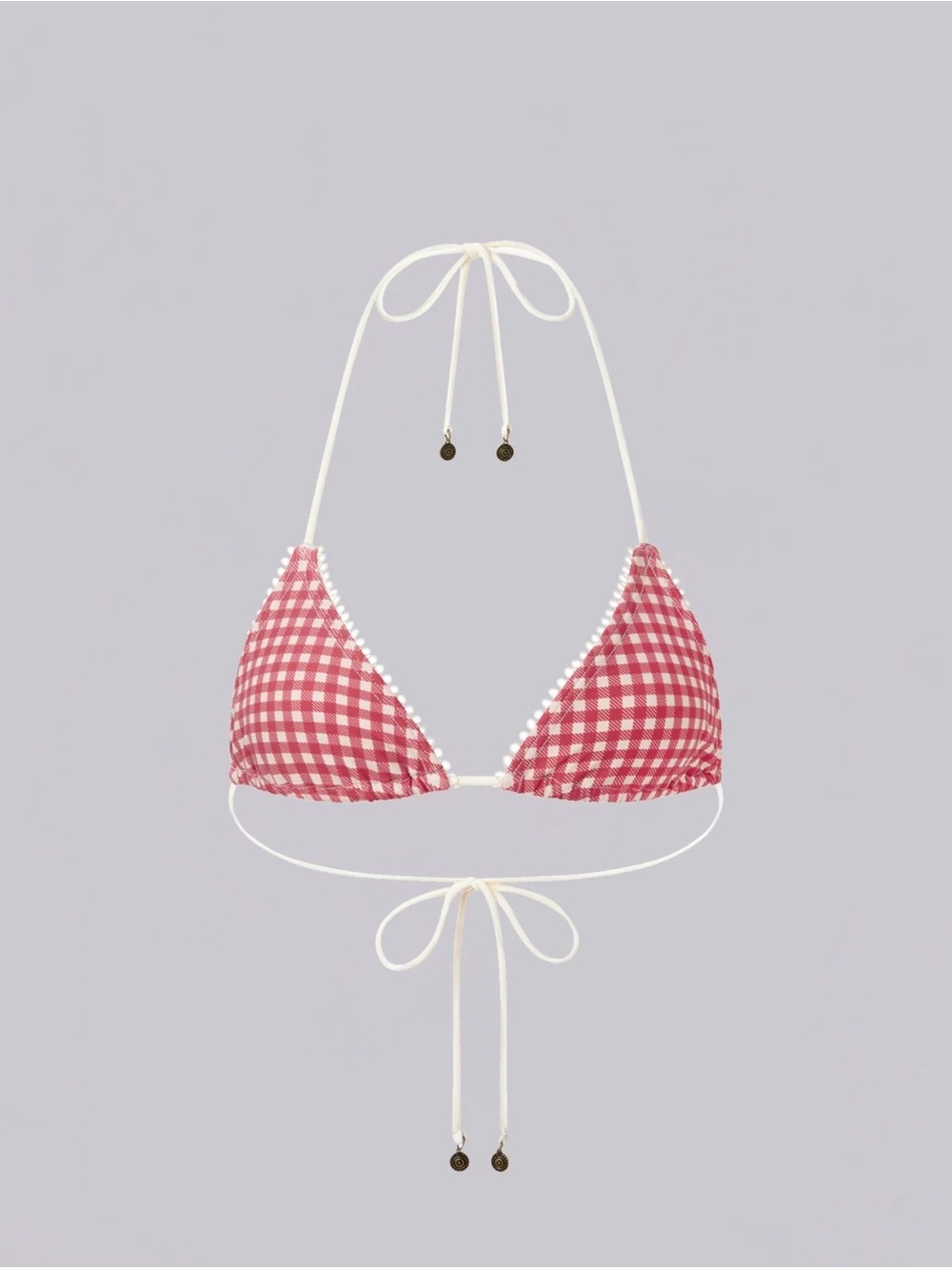 Jaded London Freda Gingham Triangle Bikini Top